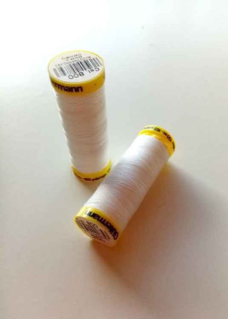 Gutermann Maraflex elastic thread, Col. 800 (white)