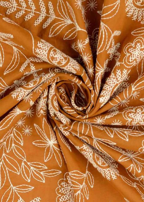 Embroidered cotton (copper)