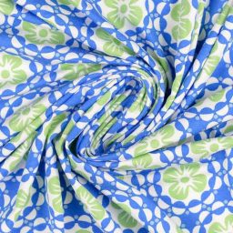 Viscose jersey, "Corfu Sky" (blue/green)