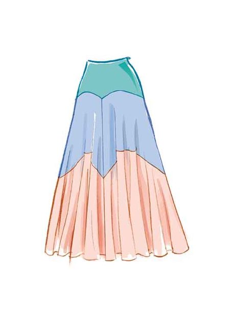 M8453 Misses' Skirt In Two Lengths