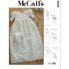 M8460 Infant's Christening Gown, Romper and Bonnet