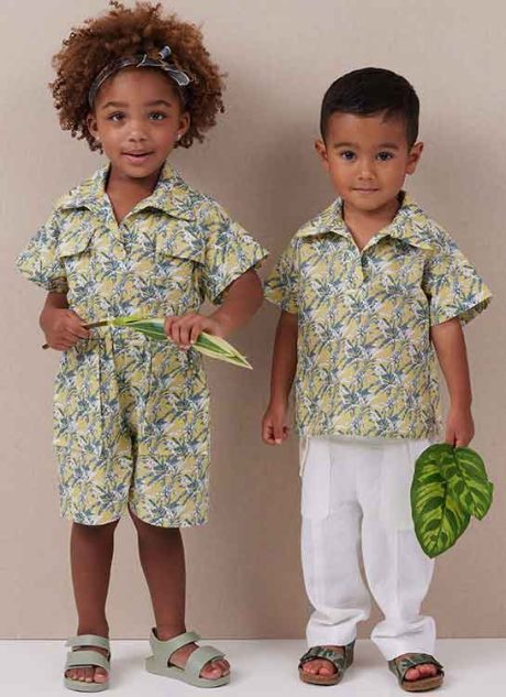 M8461 Toddlers' Top, Romper and Pants - Image 3