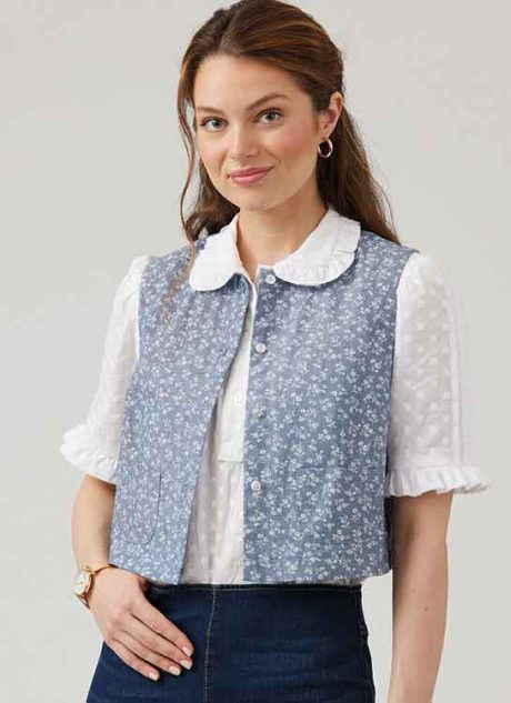 M8463 Misses' Blouse, Vest, Skirt and Petticoat by Laura Ashley - Image 6