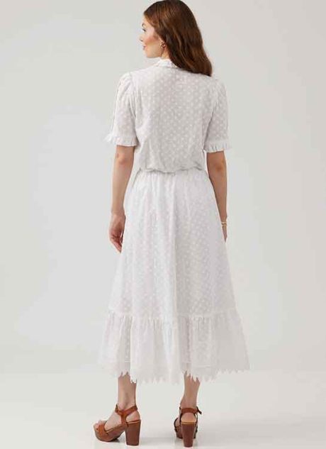 M8463 Misses' Blouse, Vest, Skirt and Petticoat by Laura Ashley - Image 9