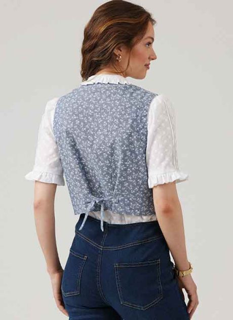 M8463 Misses' Blouse, Vest, Skirt and Petticoat by Laura Ashley - Image 10