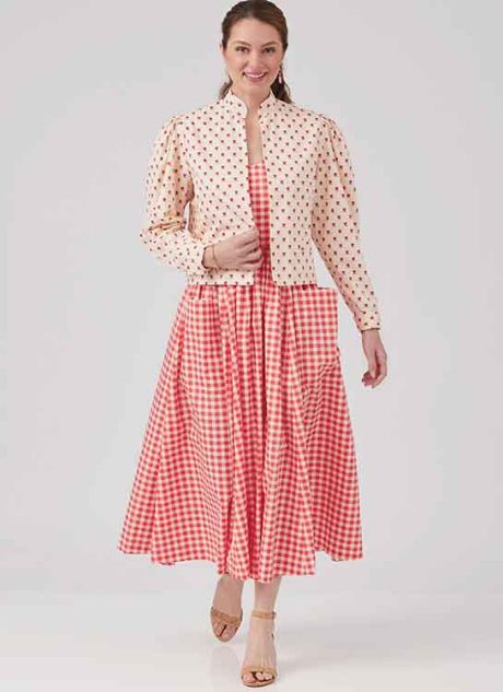 M8464 Misses' and Miss Petite Lined Jacket and Dress by Laura Ashley