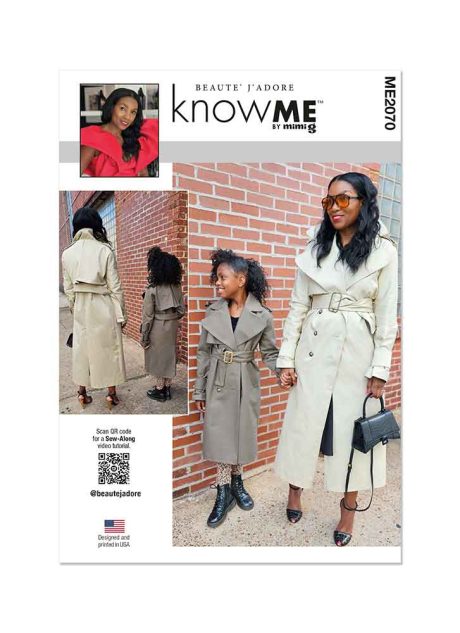 ME2070 Girl's and Misses' Trench Coat by Beaute' J'Adore