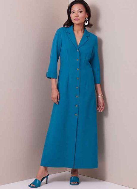 B6974 Misses' Shirt Dress with Sleeve Variations by Palmer/Pletsch