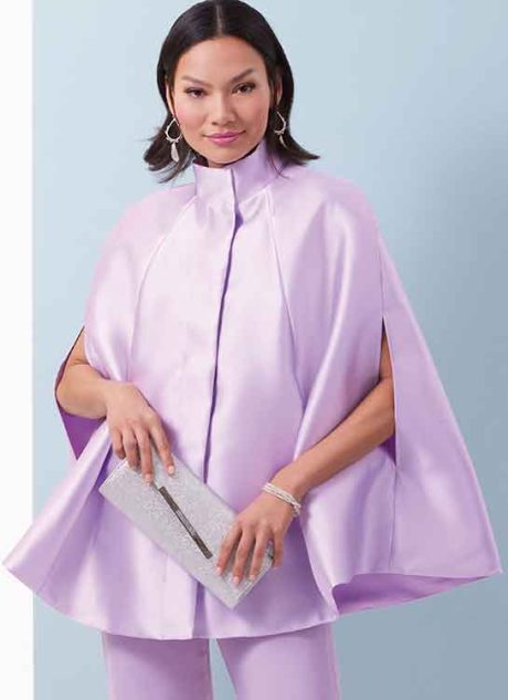 B6978 Misses' and Women's Cape, Top and Pants
