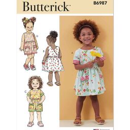 B6987 Toddlers' Dresses and Rompers