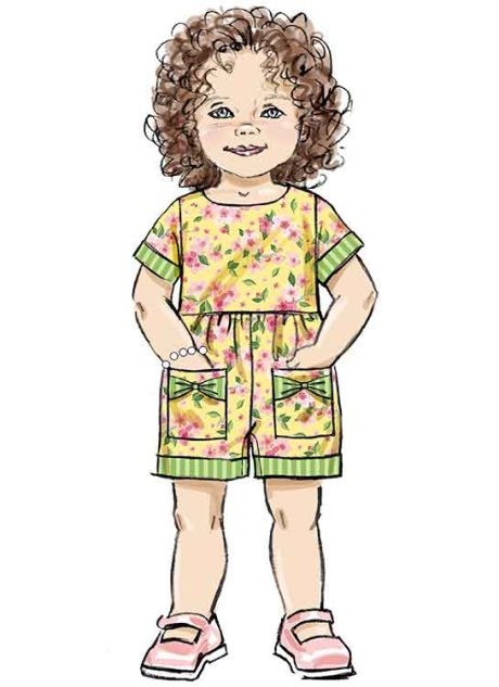 B6987 Toddlers' Dresses and Rompers