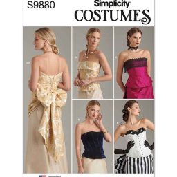 S9880 Misses' Corsets and Sash