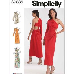 S9885 Misses' Knit Dress in Three Lengths