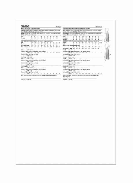 S9886 Misses' Dress with Length Variations