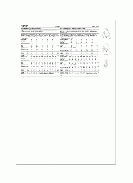 S9895 Misses' and Women's Jacket and Knit Leggings - Image 2