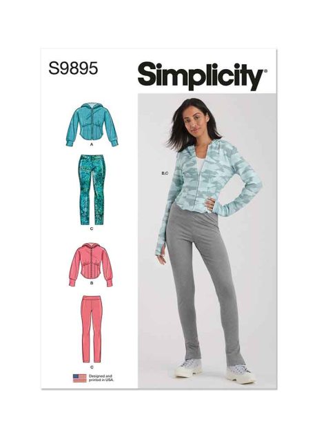 S9895 Misses' and Women's Jacket and Knit Leggings
