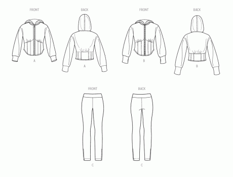 S9895 Misses' and Women's Jacket and Knit Leggings - Image 10