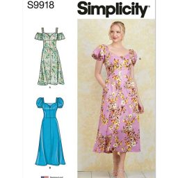 S9918 Misses' Dress with Sleeve and Length Variations
