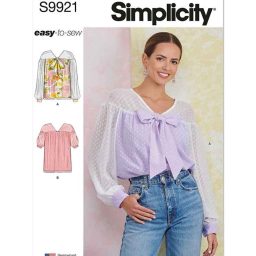 S9921 Misses' Top with Sleeve Variations