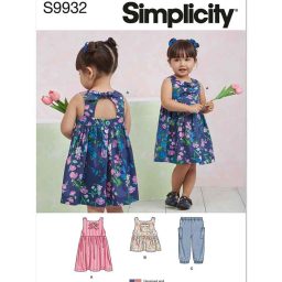 S9932 Toddlers' Dress, Top and Pants