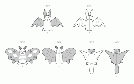 S9940 Plush Bat, Moth and Flying Squirrel