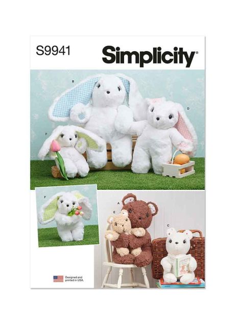 S9941 Plush Bears and Bunnies in Three Sizes