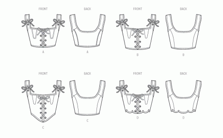 S9943 Misses' Corset Costumes