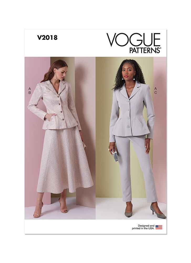 V2018 Misses Jacket Skirt and Pants Sew Irish