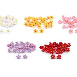 Beady little flower buttons, 11mm