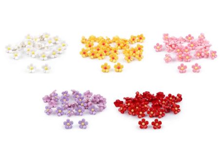 Beady little flower buttons, 11mm