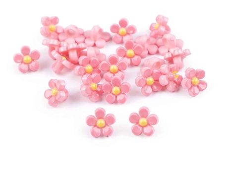 Beady little flower buttons, 11mm