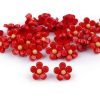 Beady little flower buttons, 11mm