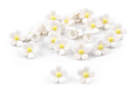 Beady little flower buttons, 11mm