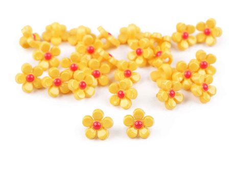 Beady little flower buttons, 11mm