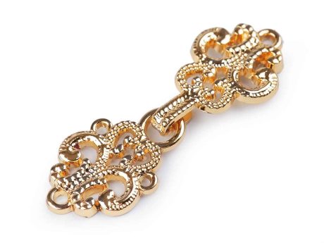 Decorative filigree hook and eye fastening