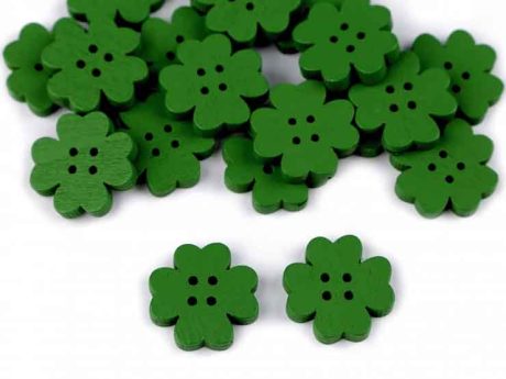 Decorative Four-leaf Clover Button (20mm)