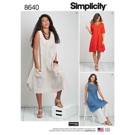 Simplicity 8640 Women’s / Plus Size Dress or Tunic
