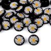 Daisy buttons, 11mm (white or black)