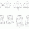 M8483 Women's Tops and Skirts