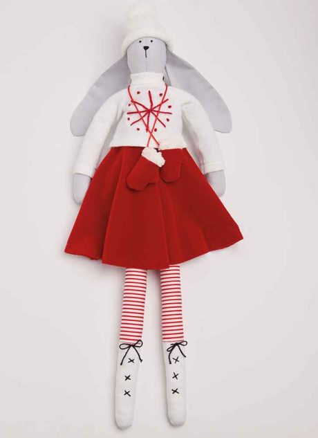 S9905 Slender Plush Bunny and Clothes By Elaine Heigl Designs - Image 6