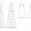 V2028 Misses’ Dress and Overdress