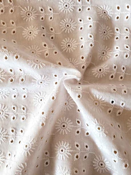 Embroidered voile, "Sunny Sunflower"