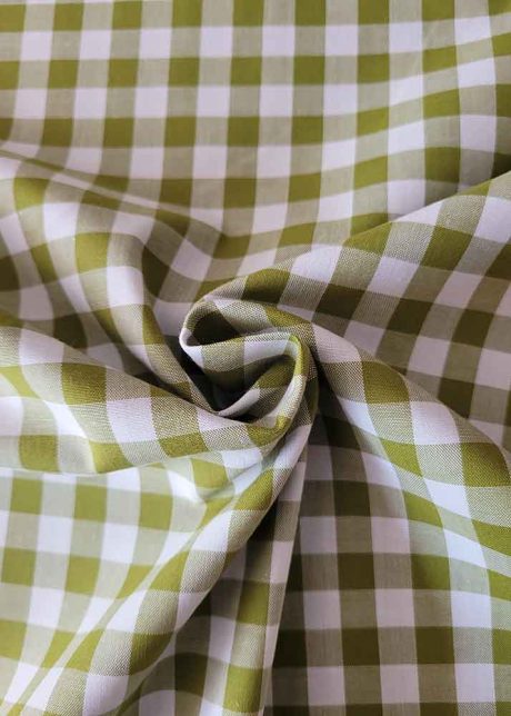 Yarn-dyed 100% cotton gingham, green