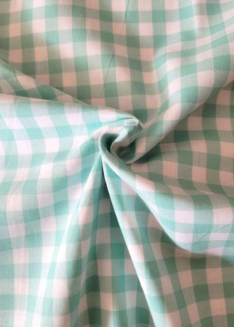 Yarn-dyed 100% cotton gingham, mint