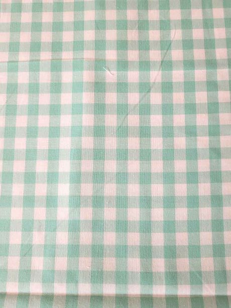 Yarn-dyed 100% cotton gingham, mint - Image 2
