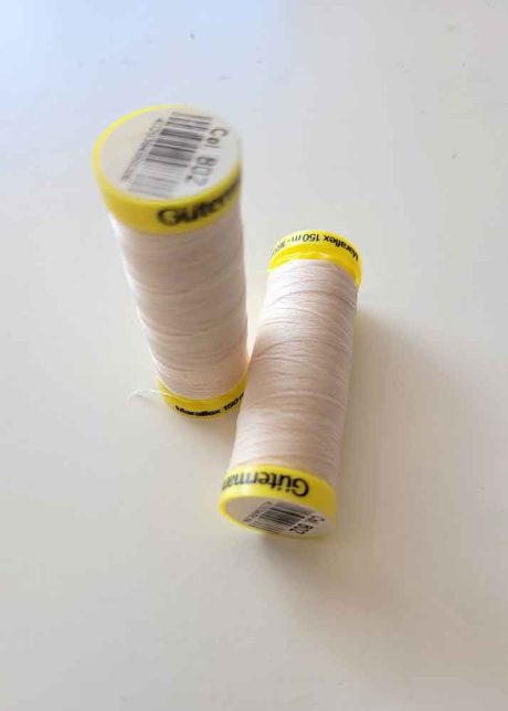 Gutermann Maraflex elastic thread, Col. 802 (Cream)