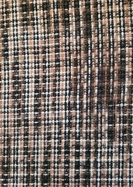 Chanel-esque tweed (coffee/cream/tan) - Image 2