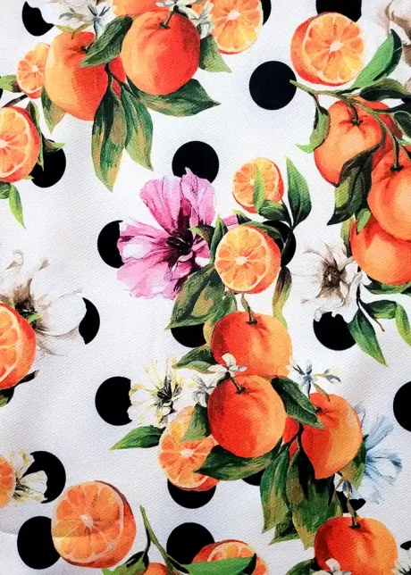 "A Day at the Races" fruity stretch polyester print - Image 2