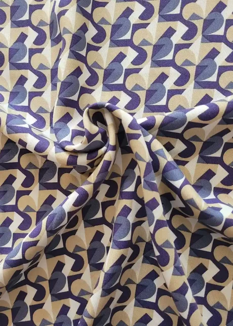 100% viscose geo print (blue/cream/ivory)
