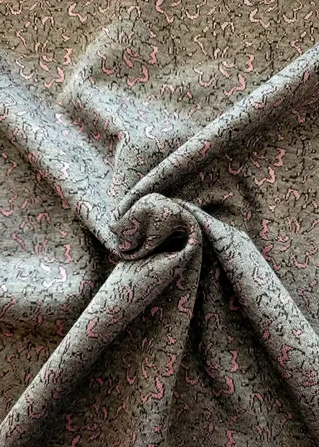 Soft Ponte di Roma jacquard knit (magenta/grey marl)
